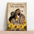 Настенный Постер Черный король Черная Королева черная меланин, Африканский король, королева, Настенный декор, африканская пара, Художественная Картина на холсте