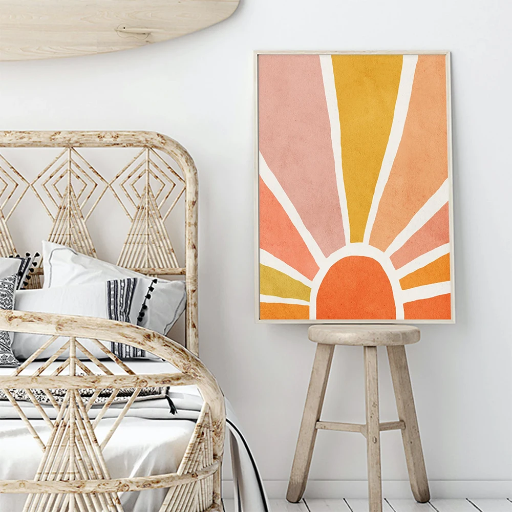 Белый Настенный декор художественные принты абстрактный пейзаж плакат картины