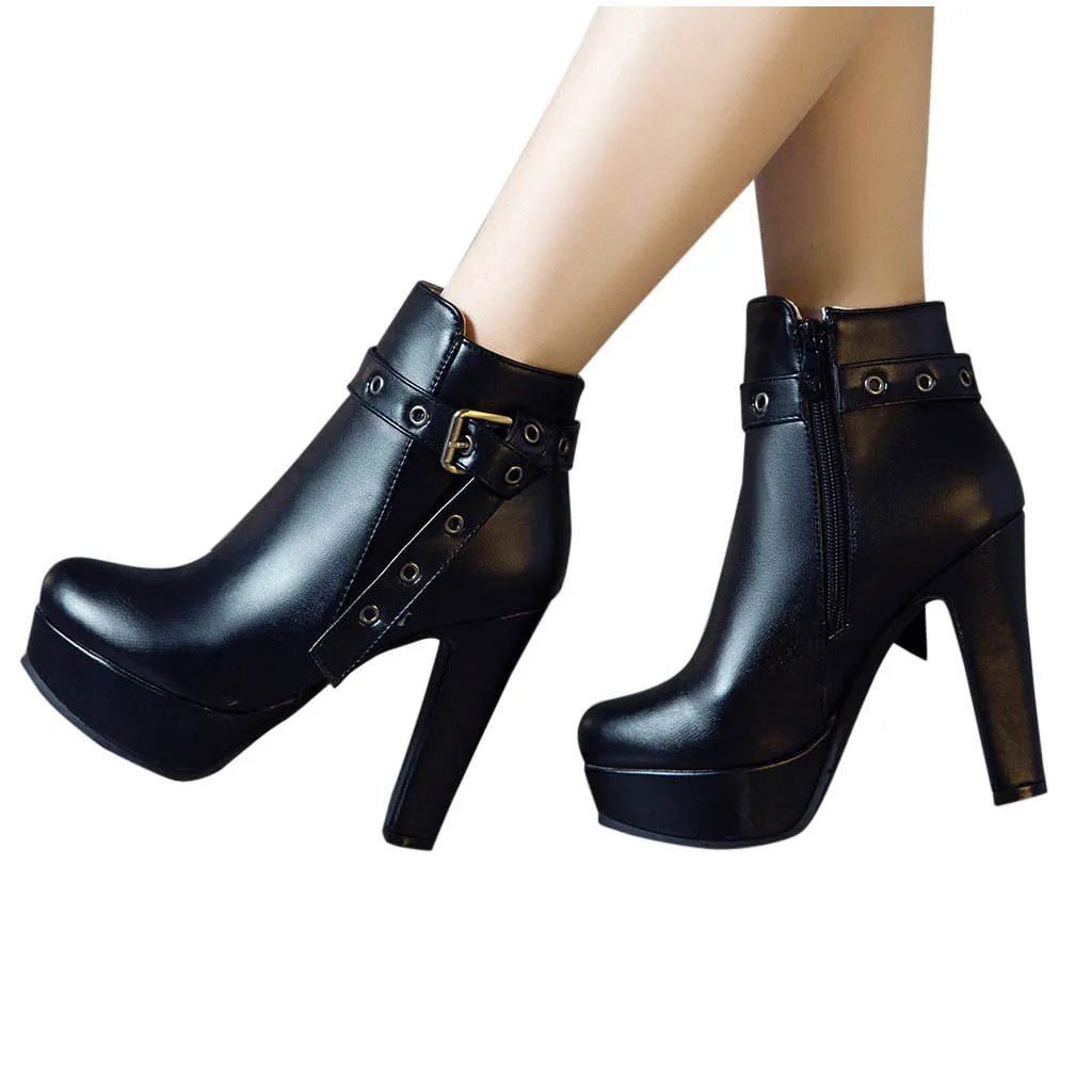 Сапоги SAGACE женские водонепроницаемые на платформе 12 см Высокий каблук молнии