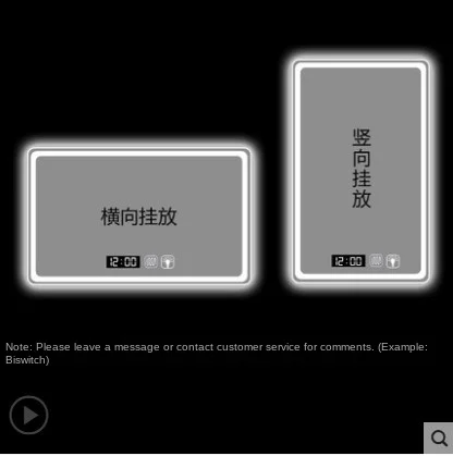 

Bathroom mirror toilet bathroom mirror touch screen led light light makeup wall hanging anti-fog wall smart mirror