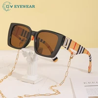 for women new luxury brand chain glasses vintage small square black sunglasses female elegant leopard unique eyewear men shades