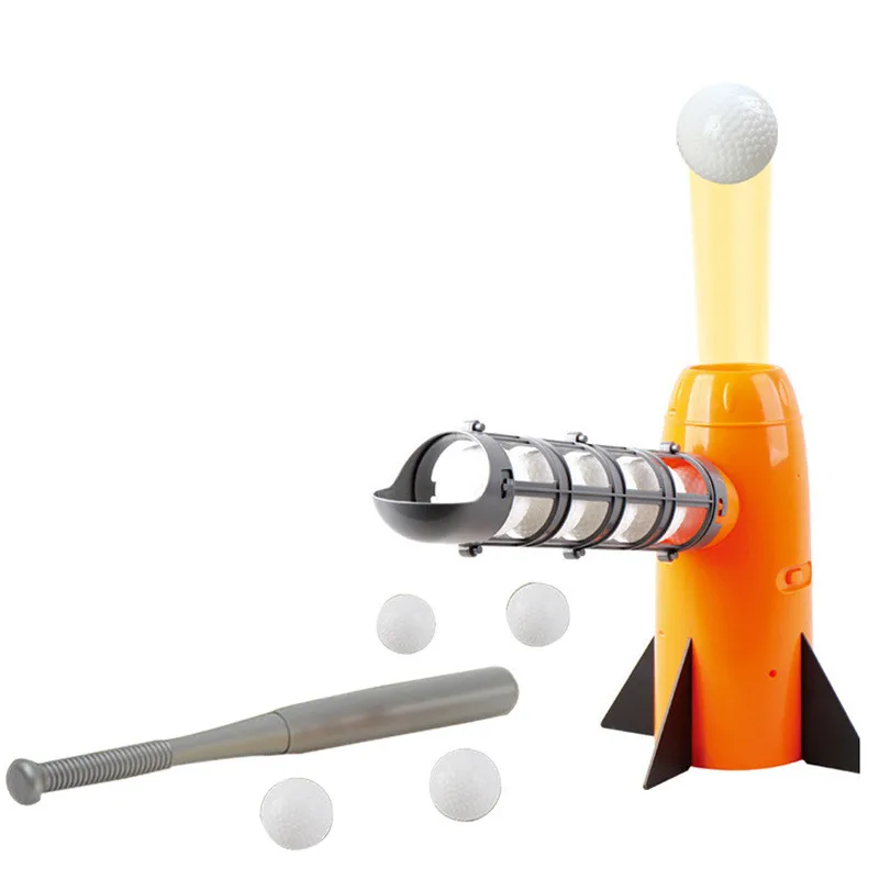 

Детские уличные Игрушки для мальчиков, набор для бейсбола, бейсбола, автоматическая машина для бейсбола с 5 шарами из полипролена, летучая м...