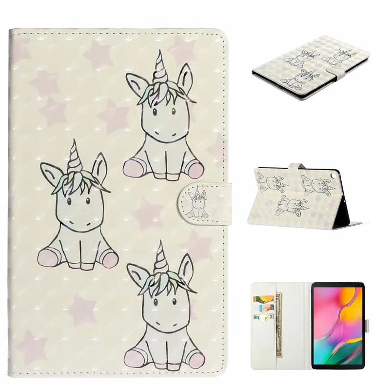 CASE Кожаный чехол для Samsung Galaxy Tab A 10,1 SM-T510 T515 Coque для Galaxy Tab A 10,1 T510 T515 крышка Capa+ пленка+ ручка - Цвет: CASE