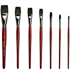 666 на плоской подошве высокое качество белка смесь волос деревянной ручкой акварель акриловая картина маслом художника товары для рукоделия Краски щетка