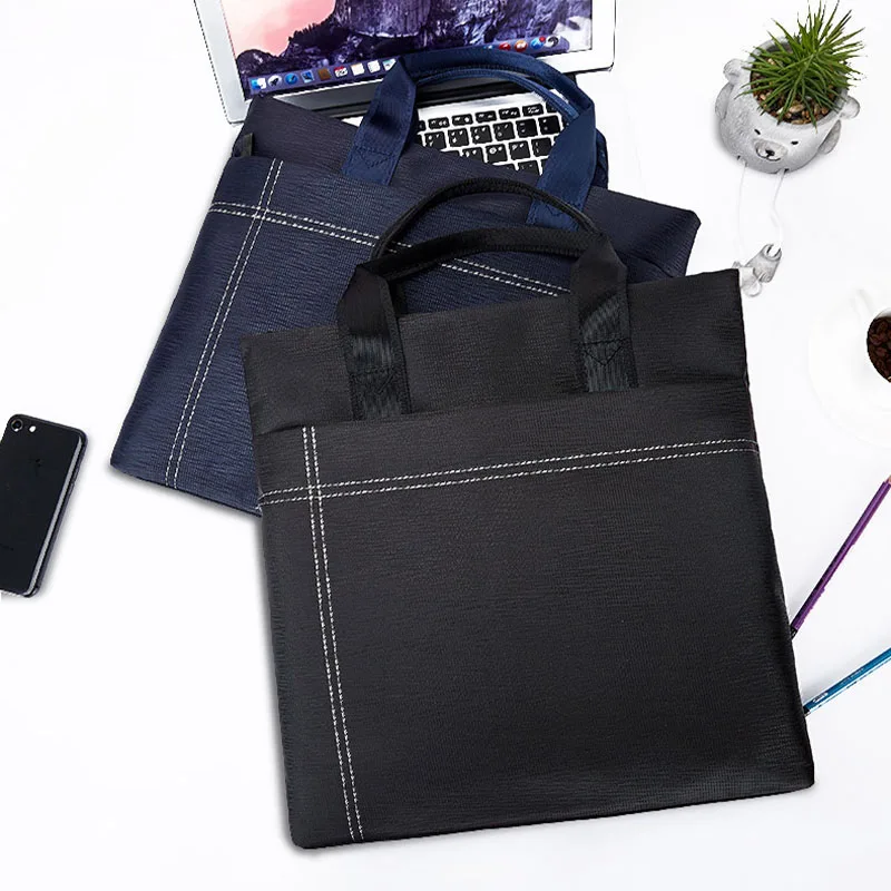 Large capacity Waterproof  Briefcase A4 Documents Bags 14 Inch Laptop Storage Pouchs Portable Office Business Organize Handbag