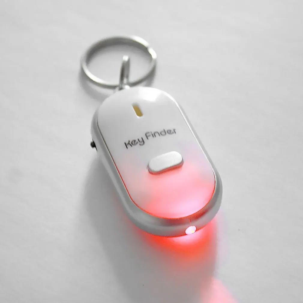 LED Whistle Key Finder Flashing Beeping Sound Control Alarm Anti-Lost Keyfinder Locator Tracker with Keyring 4 Colors For Choice |