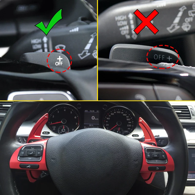 Рулевое колесо переключения передач весло аксессуары для VW Golf 6 Polo GTI R Tiguan Touareg