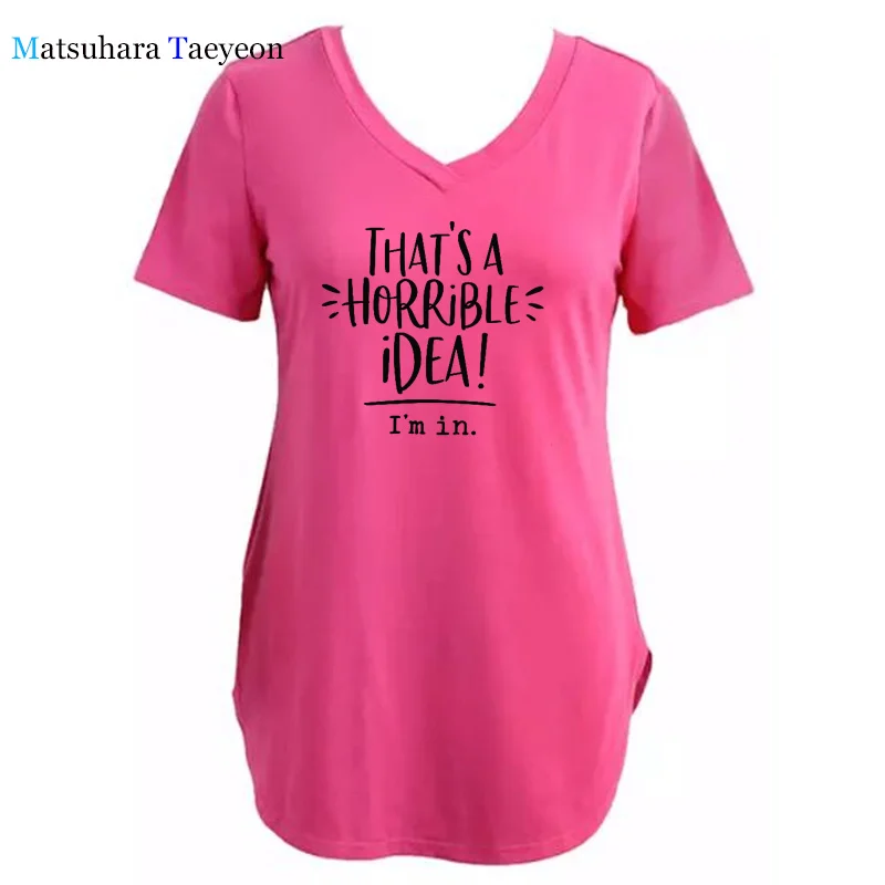 

Funny Letter Print Women T-shirts Harajuku Fashion V-Neck Tees Short Sleeve Femme T-shirt For Ladies Clothes Casual Loose Tops