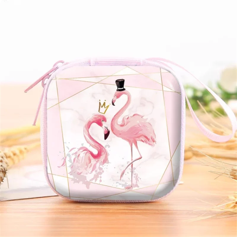 Необычная коробка с мультяшным Фламинго милый Единорог сумка для наушников