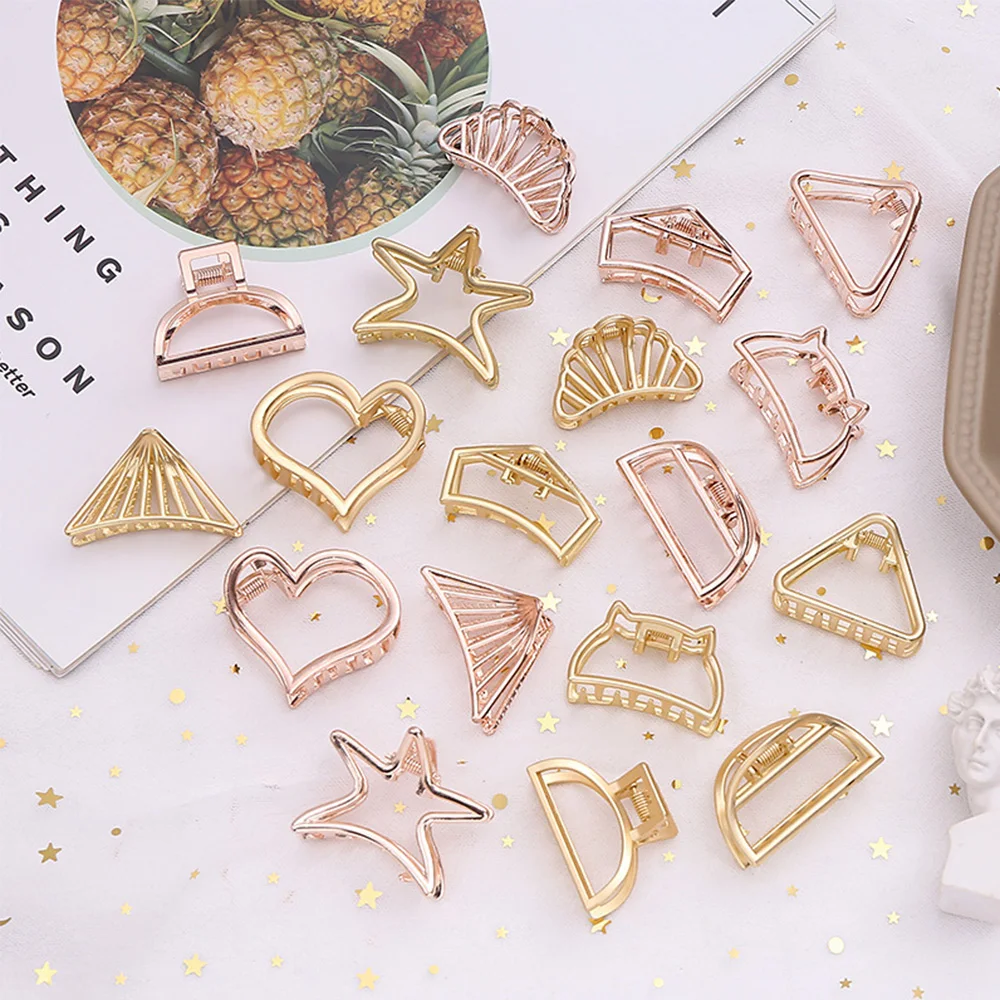 1 шт. одноцветные Цвет в ретро стиле женские волосы коготь Краб Луна Форма заколки