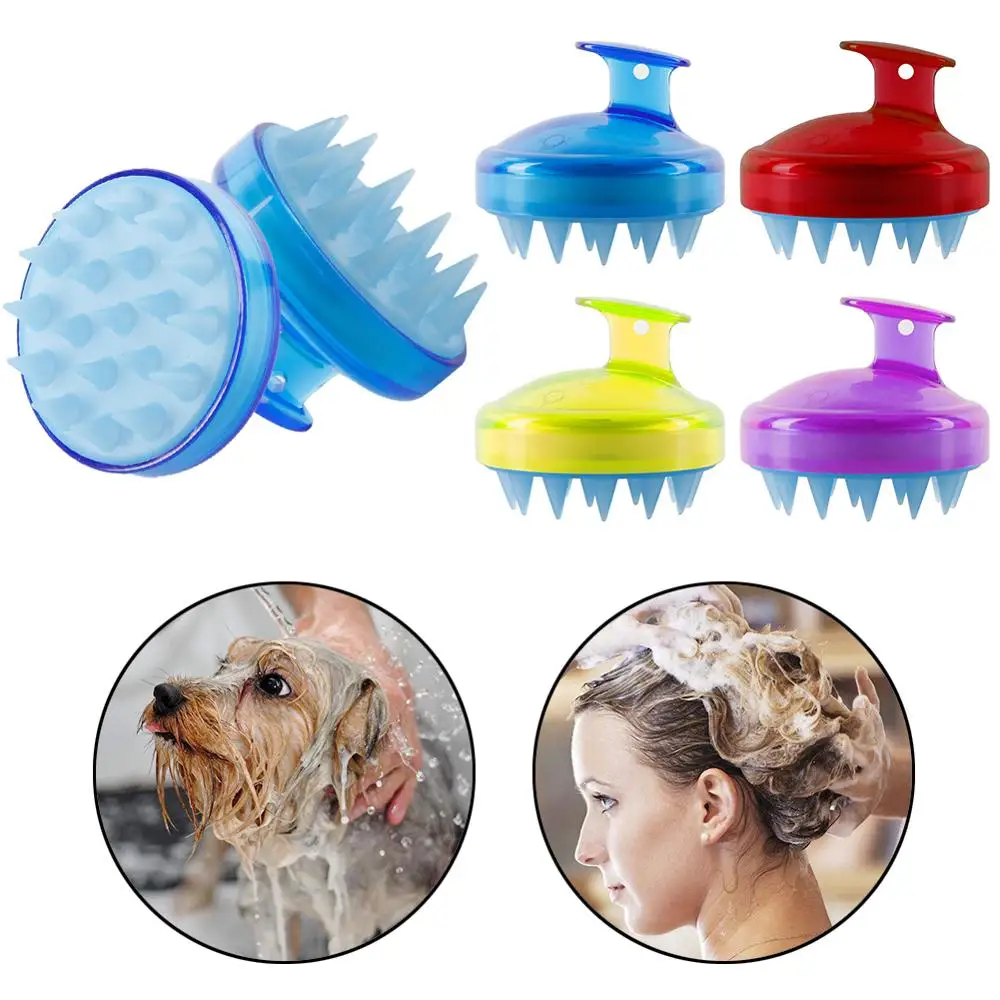 

Silicone Head Body To Wash Clean Care Hair Root Itching Scalp Massage Comb Shower Brush Bath Spa Anti-Dandruff Shampoo