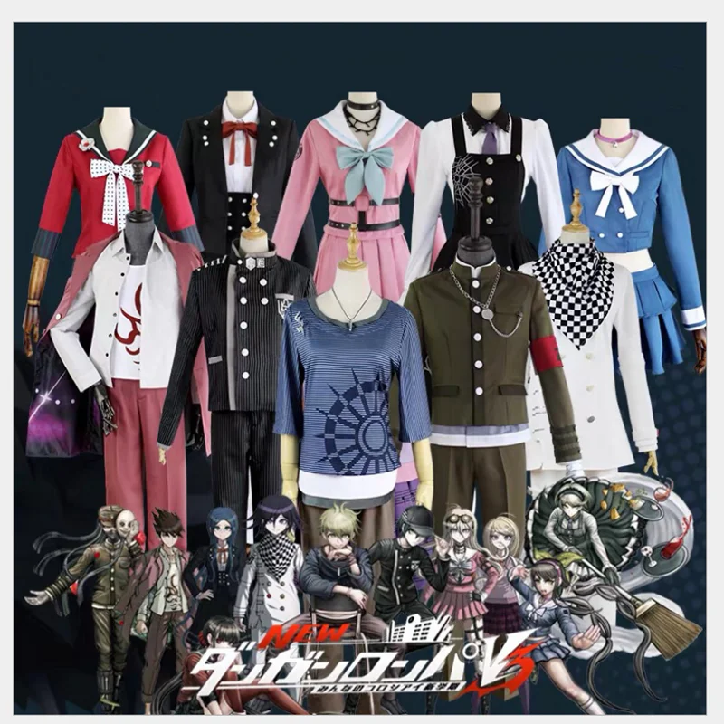 

Danganronpa V3: Killing Harmony Iruma Miu Cosplay Costume Shirogane Tsumugi Kirumi Tojo Japanese Game School Uniform Suit Outfit