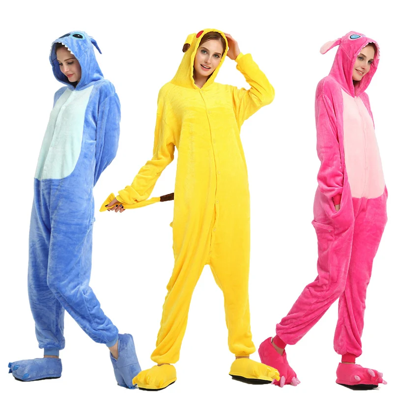 Пижама с единорогом для детей взрослых единорог ползунки панда фланелевые