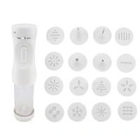 manual cookie press stamps set baking tools 17 in 1 with 4 nozzles 12 cookie molds biscuit maker cake decorating extruder
