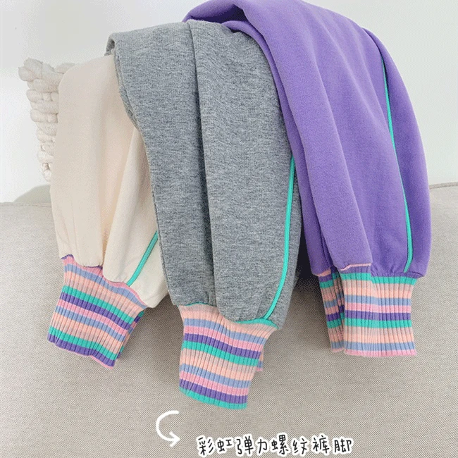 

Children's Spring and Autumn Sports Pants Girls Casual Cotton Color Matching Trousers Kids Leggings Kids Winter Clothes