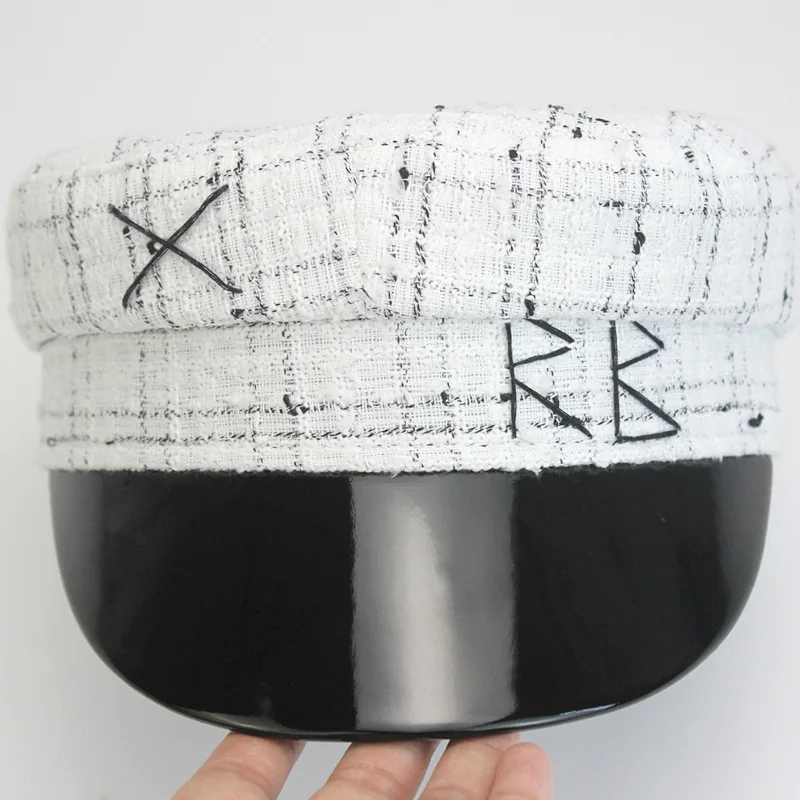 Fashion Women Wool Cotton Blend Berets Winter Autumn Octagonal Caps Stylish Artist Painter Newsboy Hats Black Grey Beret Hats
