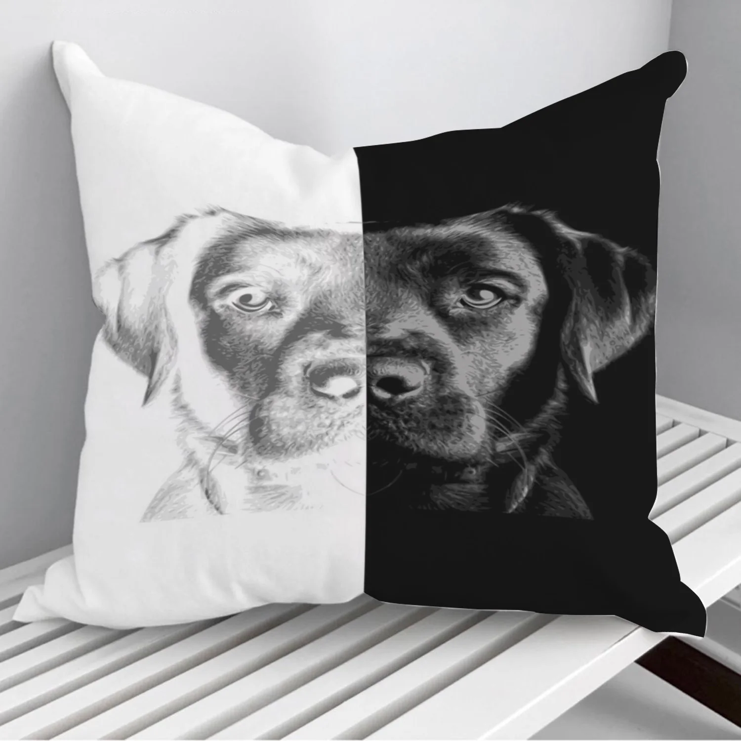 

Black Lab Throw Pillows Cushion Cover On Sofa Home Decor 45*45cm 40*40cm Gift Pillowcase Cojines Dropshipping