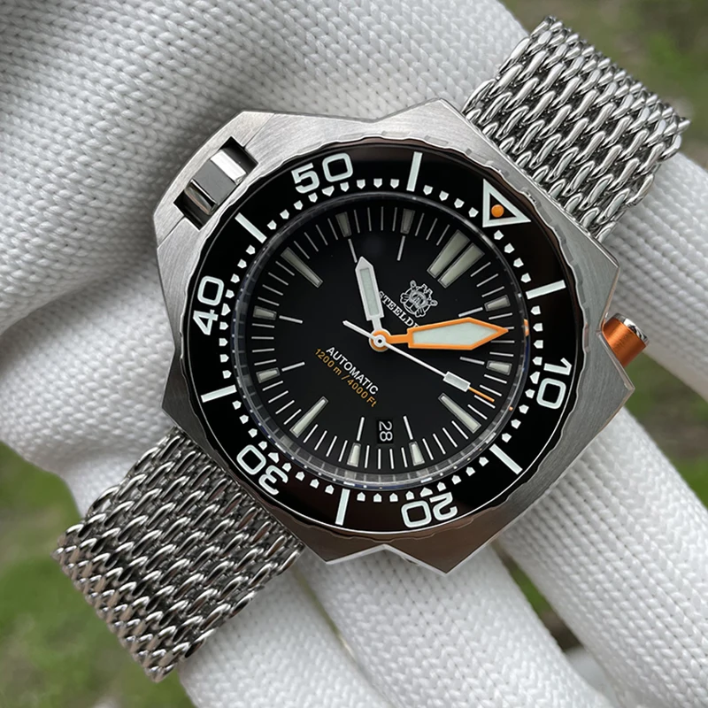 Steeldive SD 1969 Ploprof Hommage 1200 Diver Watch Automatic Self-Wind Mens Mechanical BGW9 Luminous 316 Stainless | Наручные часы