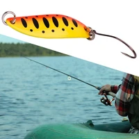 scoop shaped horse mouth sequins fish shaped fake lure with flattened sharp hook double ring bionic hard bait for sea fishing
