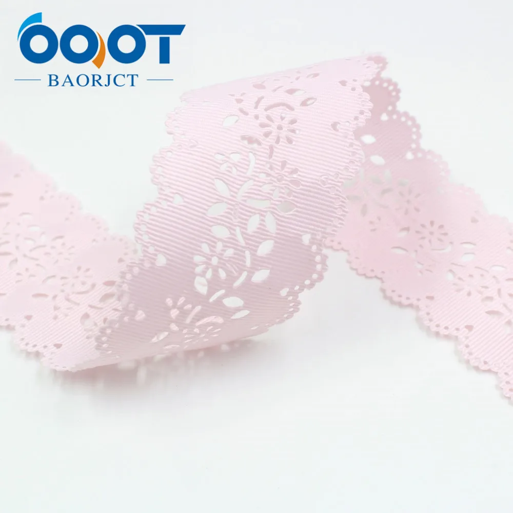I-19805-1803 OOOT BAORJCT I-19805-1789, горячая Распродажа 43 мм 10 ярдов полые цветы ленты, поделка бант крышка аксессуары и украшения материал - Цвет: I-19805-1803