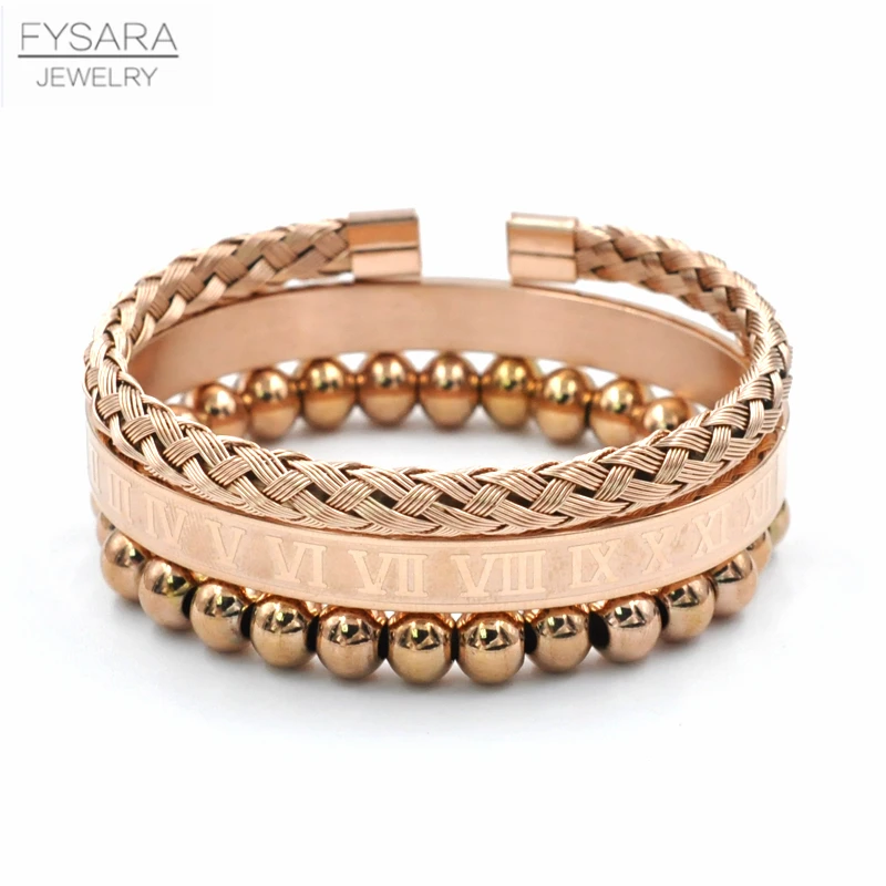 FYSARA Королевский римские браслеты и бусы Браслеты для Для мужчин женщин 3 шт./1