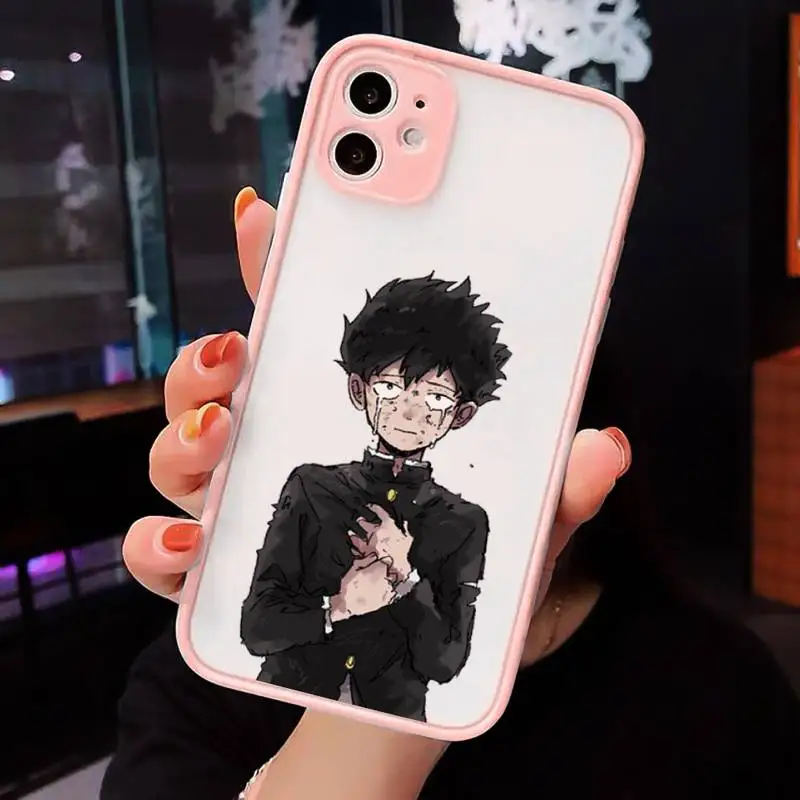 

Japan anime Mob Psycho 100 Phone Cases matte transparent For iphone 7 8 11 12 plus mini x xs xr pro max cover