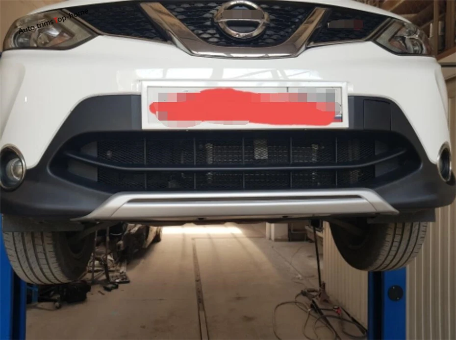 Yimaautotrims защита переднего+ заднего бампера Защита от скольжения нижняя пластина крышка комплект Подходит для Nissan Qashqai J11 ABS