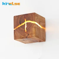 european style led wooden wall lamps for living room bedroom bedside aisle home wall light fixtures g4 wall sconce art decor