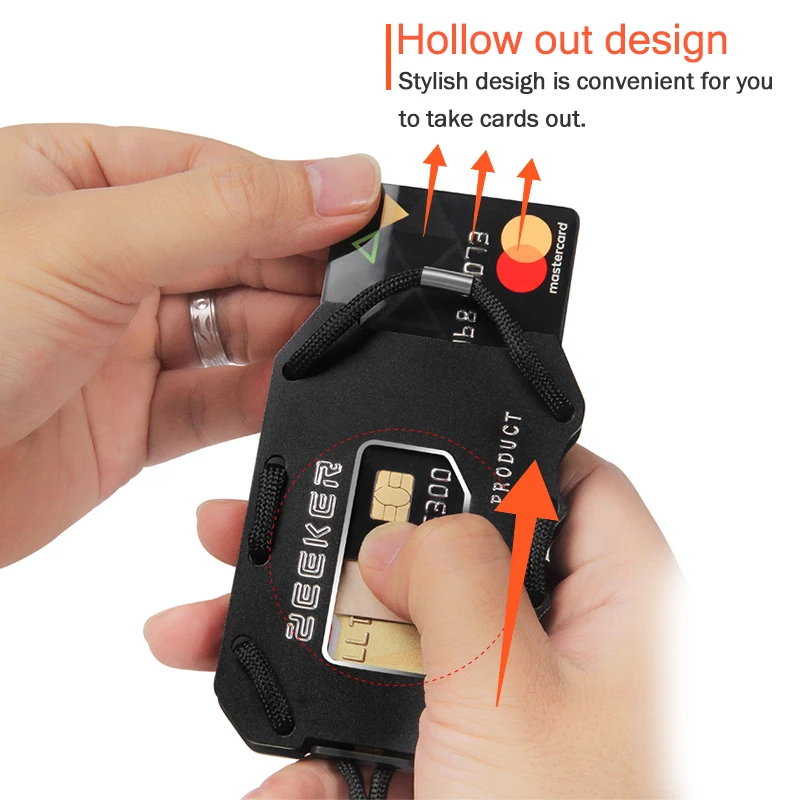 RFID Блокировка металлический мужской кошелек стильный держатель для кредитных карт минималистичный тонкий кошелек для ID карт держатель Бизнес зажим для денег алюминий