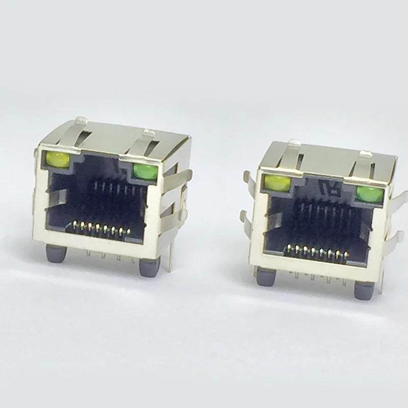 10 шт./лот 8P8C RJ45 гнездовой разъем для монтажа на панель печатной платы с 6