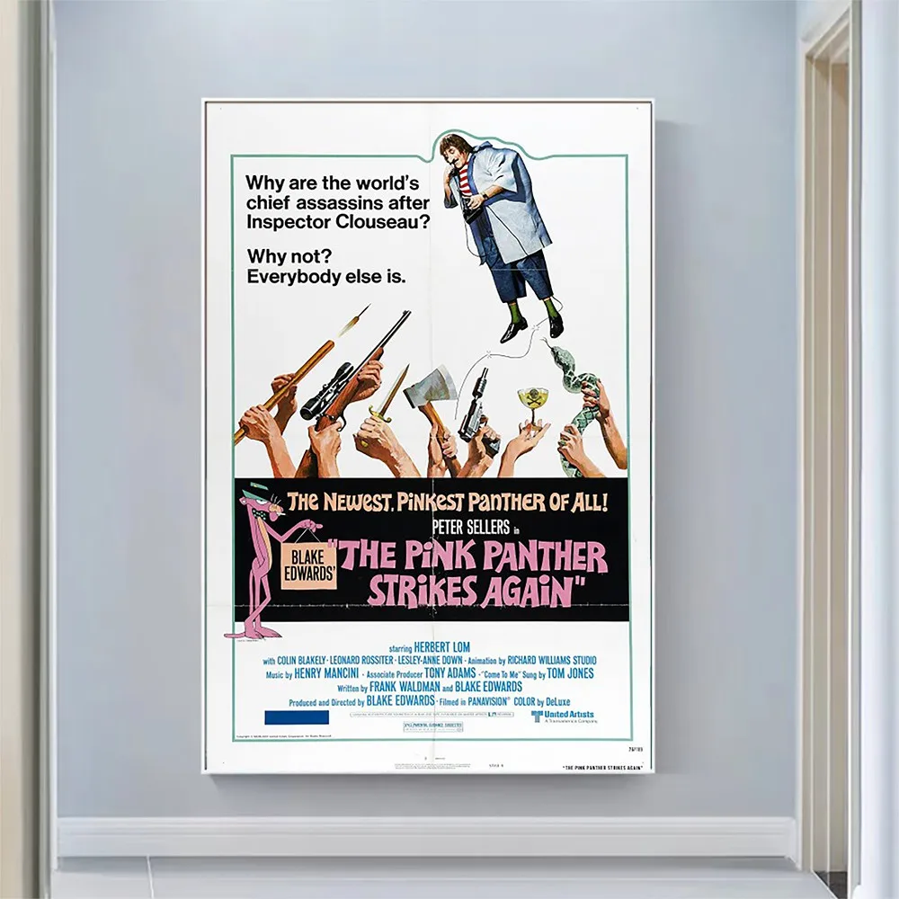 

CP1844 Розовая пантера снова устраивает (4) классический горячий фильм печать шелковая ткань плакат внутренняя стена искусство Декор подарок