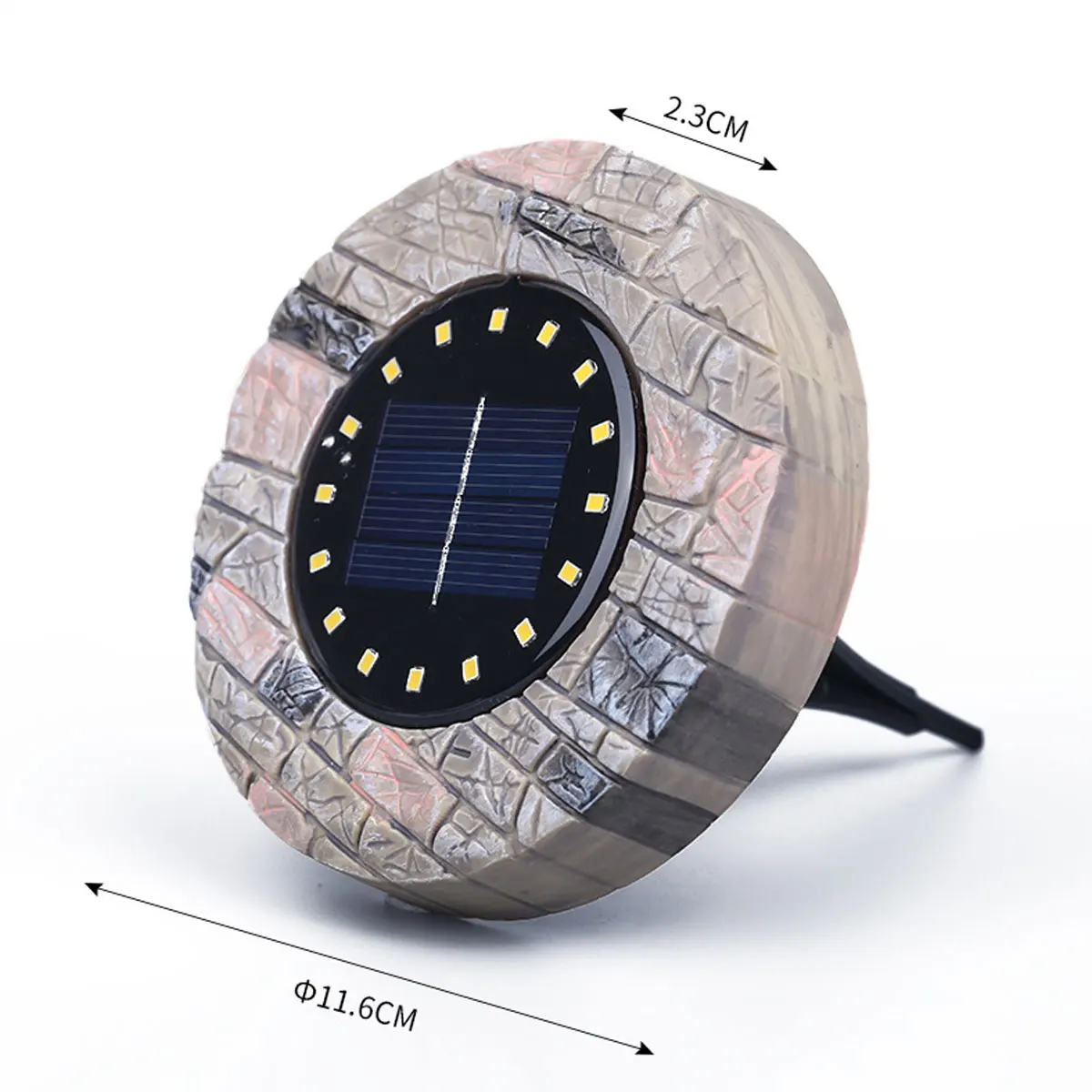 

Warm/White 16 LEDs Ground Lights Solar Powered Lights Sensing Landscape Lamp Waterproof Solar LED Lights for Outdoor 1/4Pcs