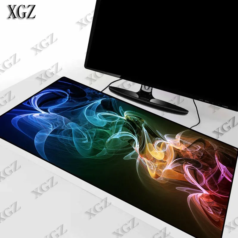 

XGZ Multicolor Smoke Colors Professional Gaming Large Mouse Pad PC Laptop Desktop Computer Mousepad Mat for Dota Lol CSGO Gamer
