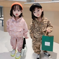 baby clothing girls spring and autumn new cartoon pattern sportswear suit kids clothes girls swear suits for kids girls