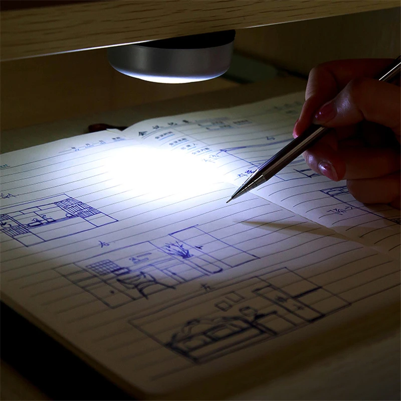 3 светодиодный светильника для шкафа с питанием от батарейки AAA освещение кухни