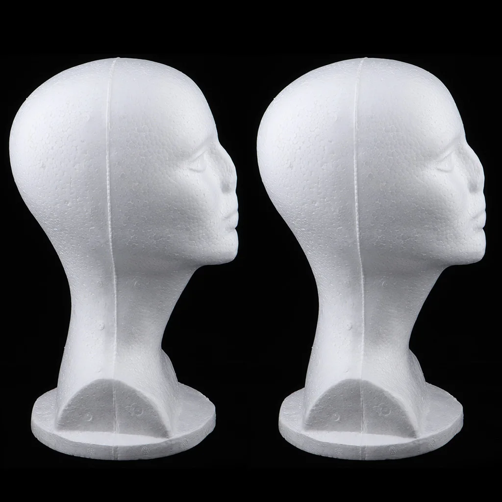 2x салон пена манекен женский головы для демонстрации париков очки Дисплей| |