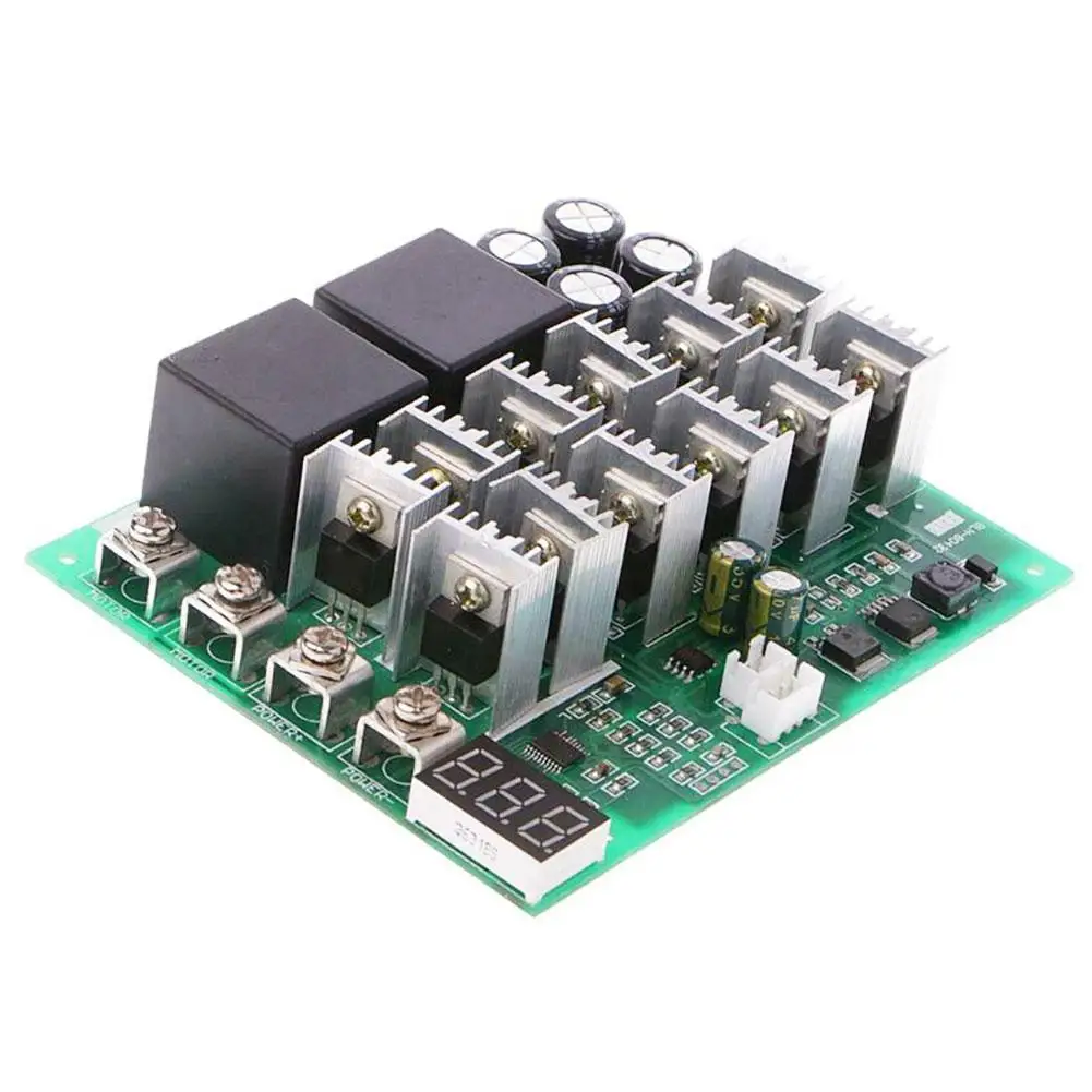 

DC 10-55V 12V 24V 36V 48V 55V 60A Motor Speed Controller with RC Display Control LED Switch HHO PWM Reverse Q4E5