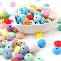 500pcs baby lentils beads silicone bpa free food grade 12mm baby teething beads diy pacifier chain clip teether baby toys gift