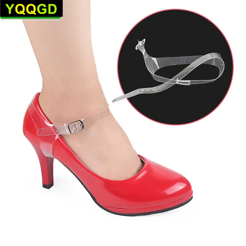 

1 Pair Women's Detachable Tpu Invisible Shoe Straps Shoelaces, Lady High Heels Anti-Loose Shoelace Accessories with Buckle Tran