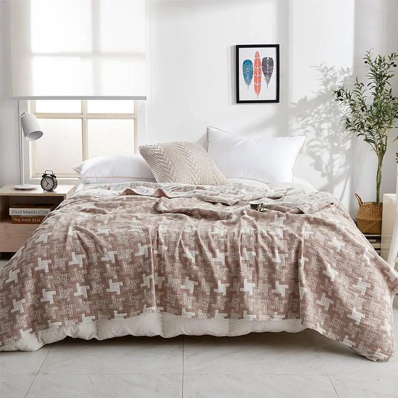 Музыкальные ноты каменная стирка перкаль хлопок плед покрывало пледы одеяло для