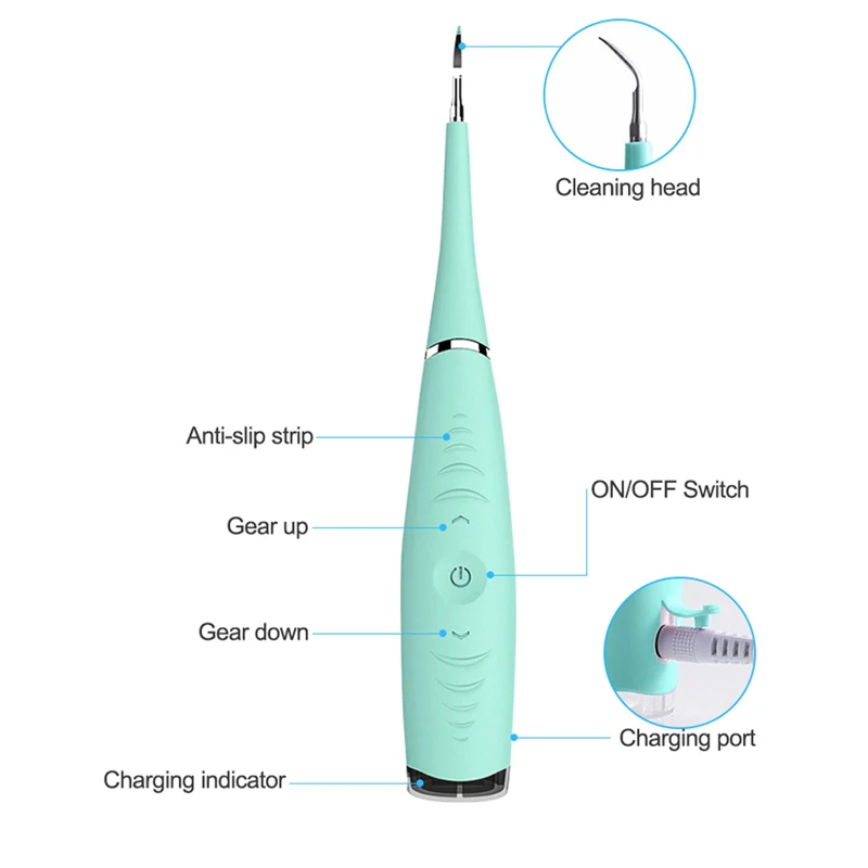 Портативный Электрический Ультразвуковой Зубной скалер зубной инструмент для