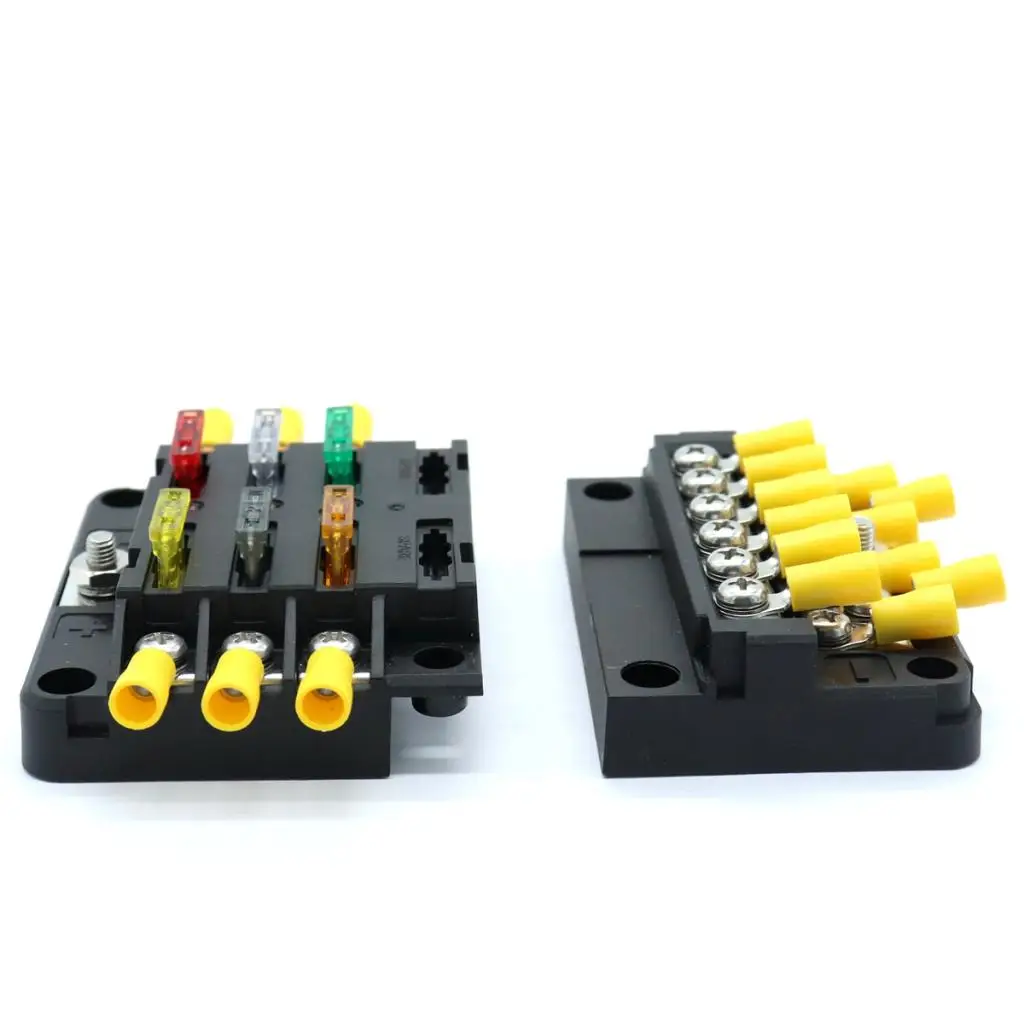 

Блок предохранителей Blade 6-Way Bus Bar отрицательный со светодиодным индикатором морской