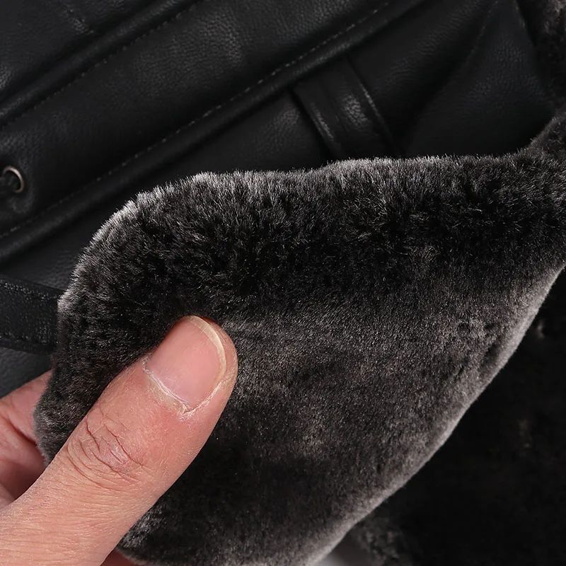 Зимняя шапка ушанка Для мужчин 2021 кожа ухи заслонки теплые зимние шапки ушанки