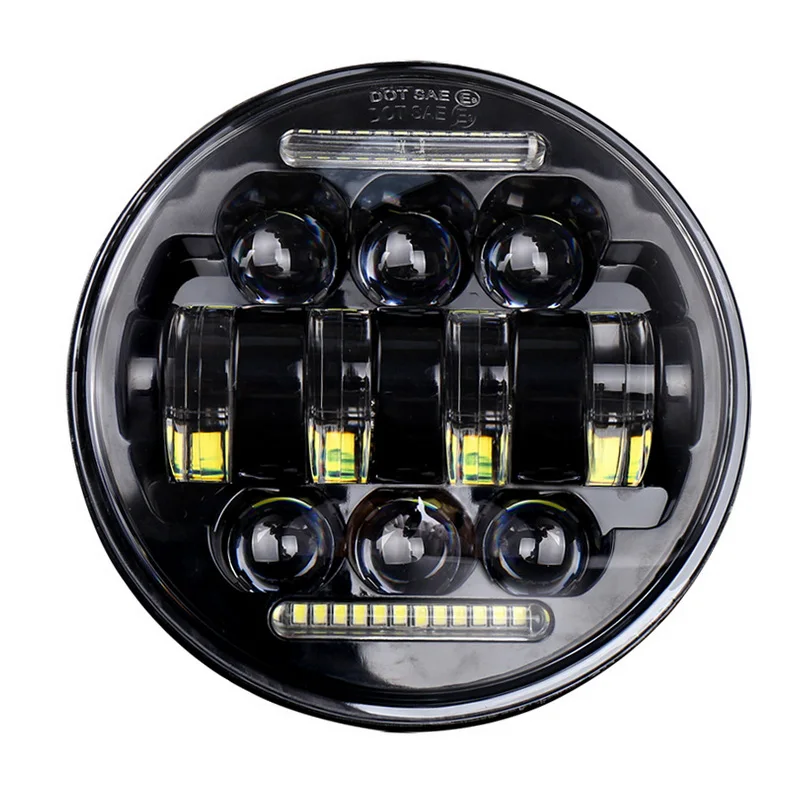 

1PSC Black 5.75" LED Headlight High/Low Beam 5 3/4" Front Driving Head Light Headlamp For 5.75inch Motorcycle headlights