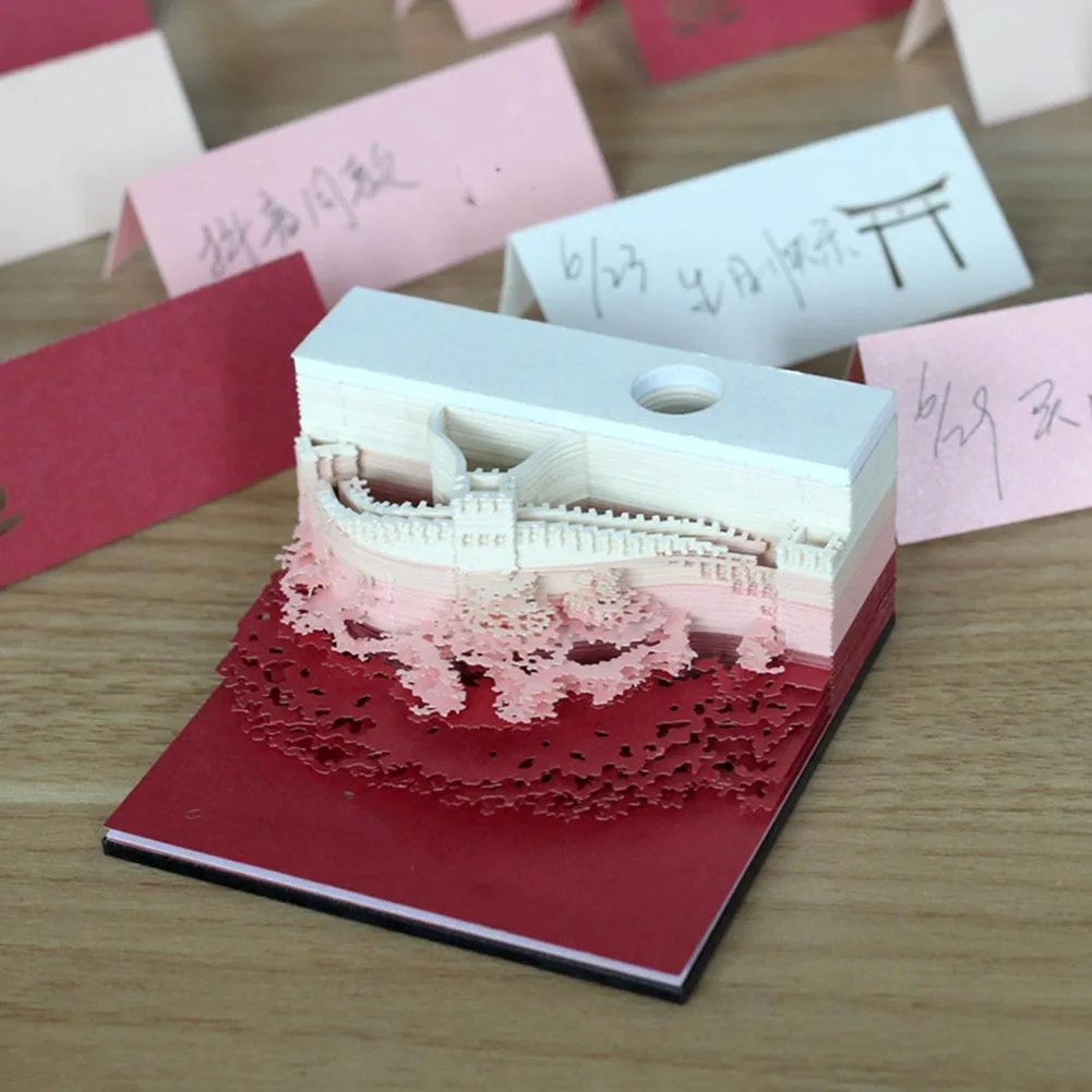 Высокие DIY бумажные заметки художественный строительный блок 3D украшения Липкие