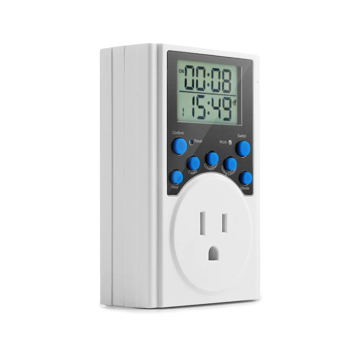 Многофункциональная настенная розетка с таймером 15 А 24 часа ежедневная