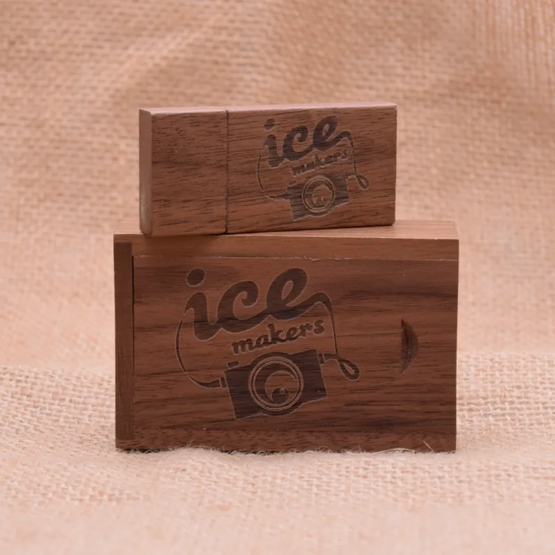 (Более 10 шт. бесплатный логотип) Деревянный USB + коробка флеш-накопитель maple wood pendrive