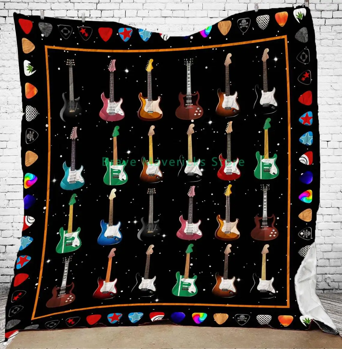 

Music Guitar Rock Quilt Blanket Throw Blanket Flannel Fleece All Season Light Weight Living Room