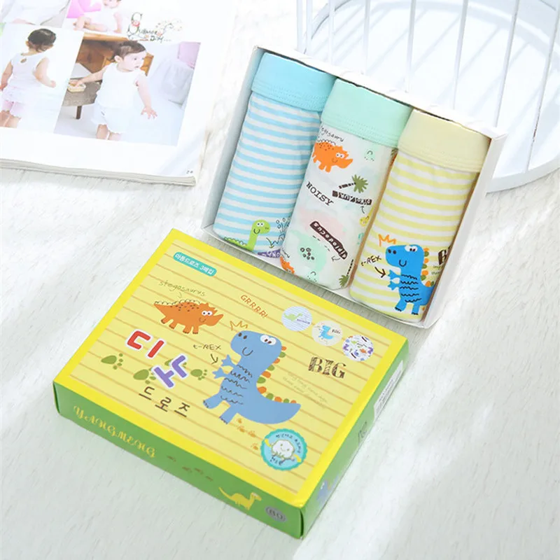 3 шт./лот Новое поступление детские мягкие хлопковые трусы боксеры для мальчиков