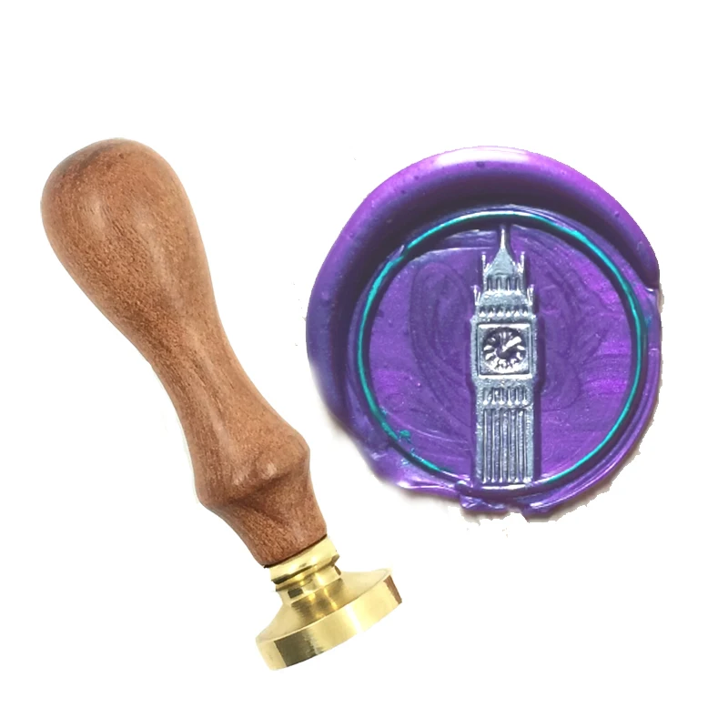 

Exquisite Paint Wax Stamp British big ben you wood handle,DIY Ancient Seal Retro Stamp,Personalized Wax Seal High Quality08